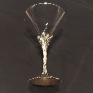 Elegant Pewter Stem Martini Glass